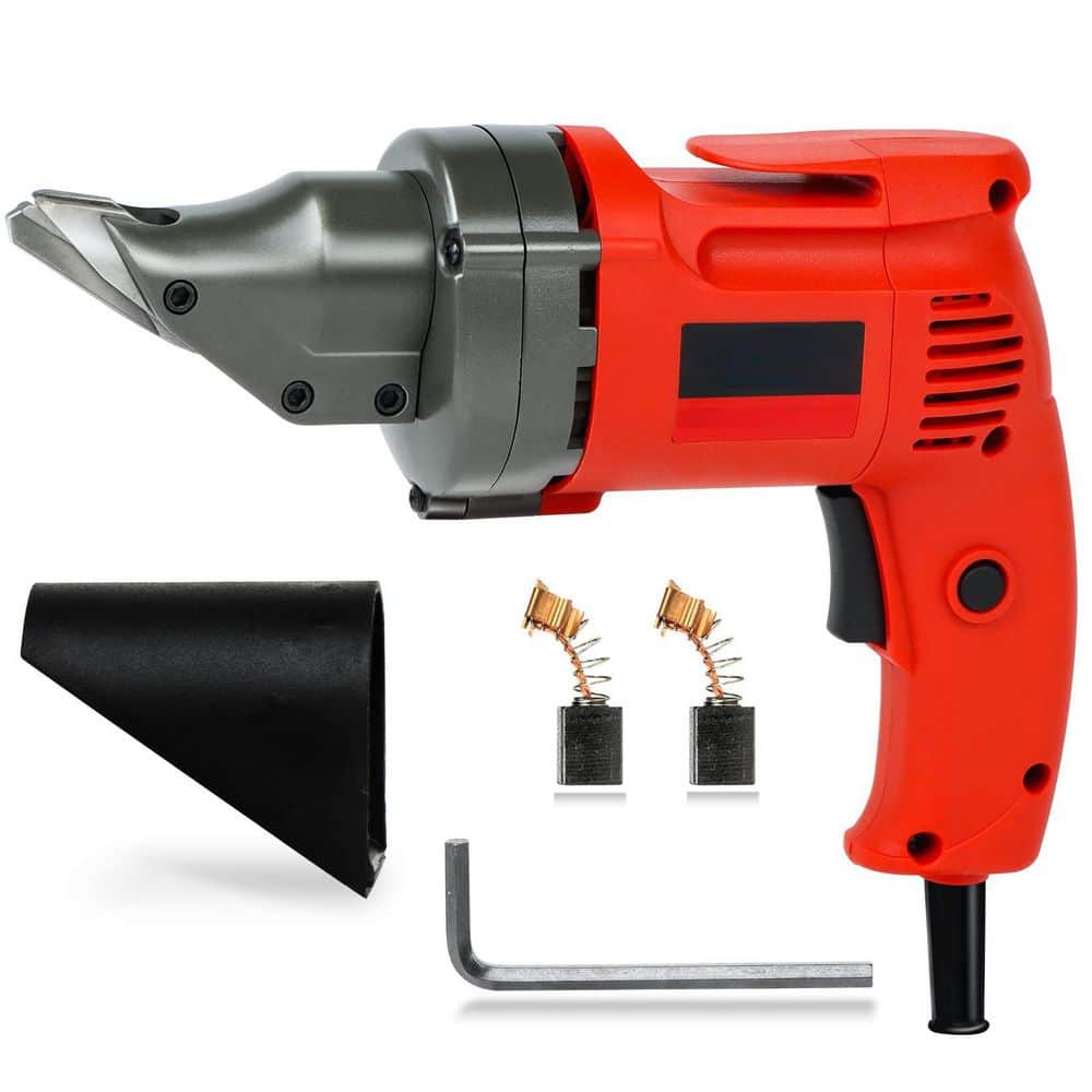 4.0 Amp Electric Metal Corded Cutting Shear with 360 Degree Swivel Head and