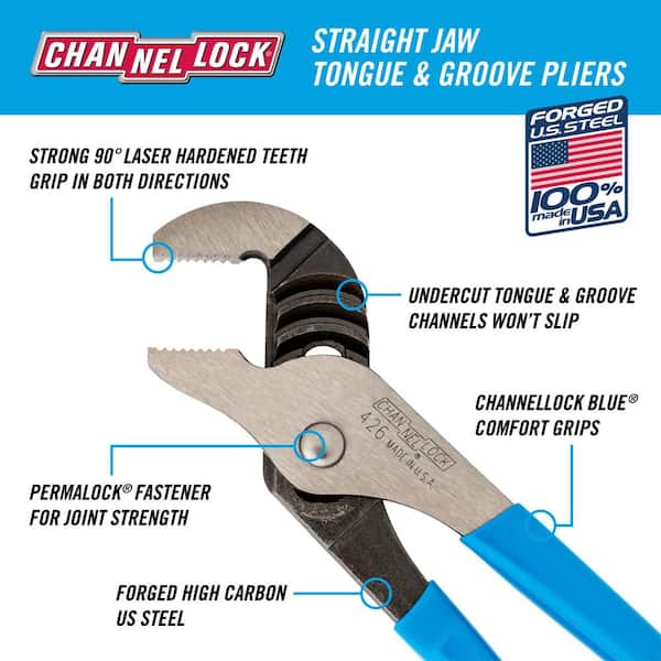 Channellock 6-inch Griplock Tongue and Groove Plier NEW
