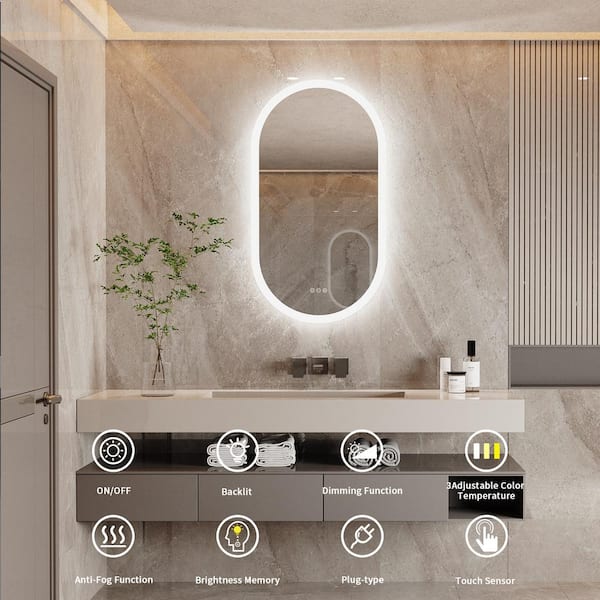 Plug in shop lighted mirror