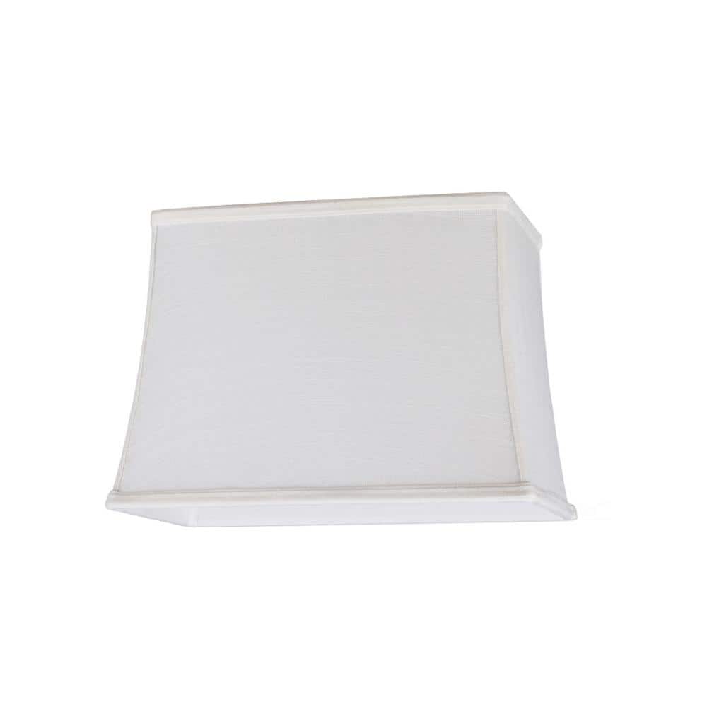Off-White Linen Rectangular Lamp Shade, 14''