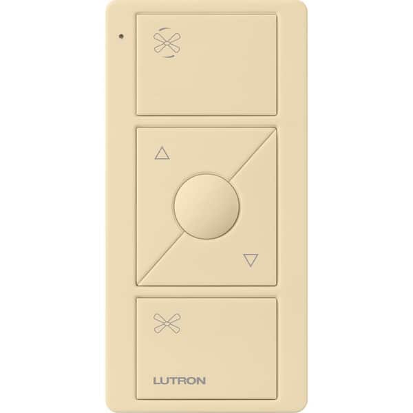 Lutron Pico Smart Remote for Caseta Smart Fan Speed Control, Ivory (PJ2-3BRL-GIV-F01)