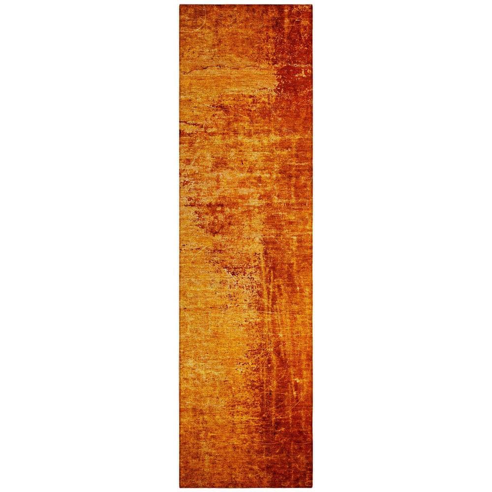 Orange 2 ft. x 8 ft. Woven Abstract Runner Indoor/Outdoor Area Rug price history on PriceWatchPro