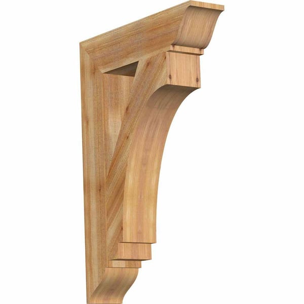 Ekena Millwork 6 in. x 40 in. x 28 in. Western Red Cedar Imperial Traditional Rough Sawn Bracket