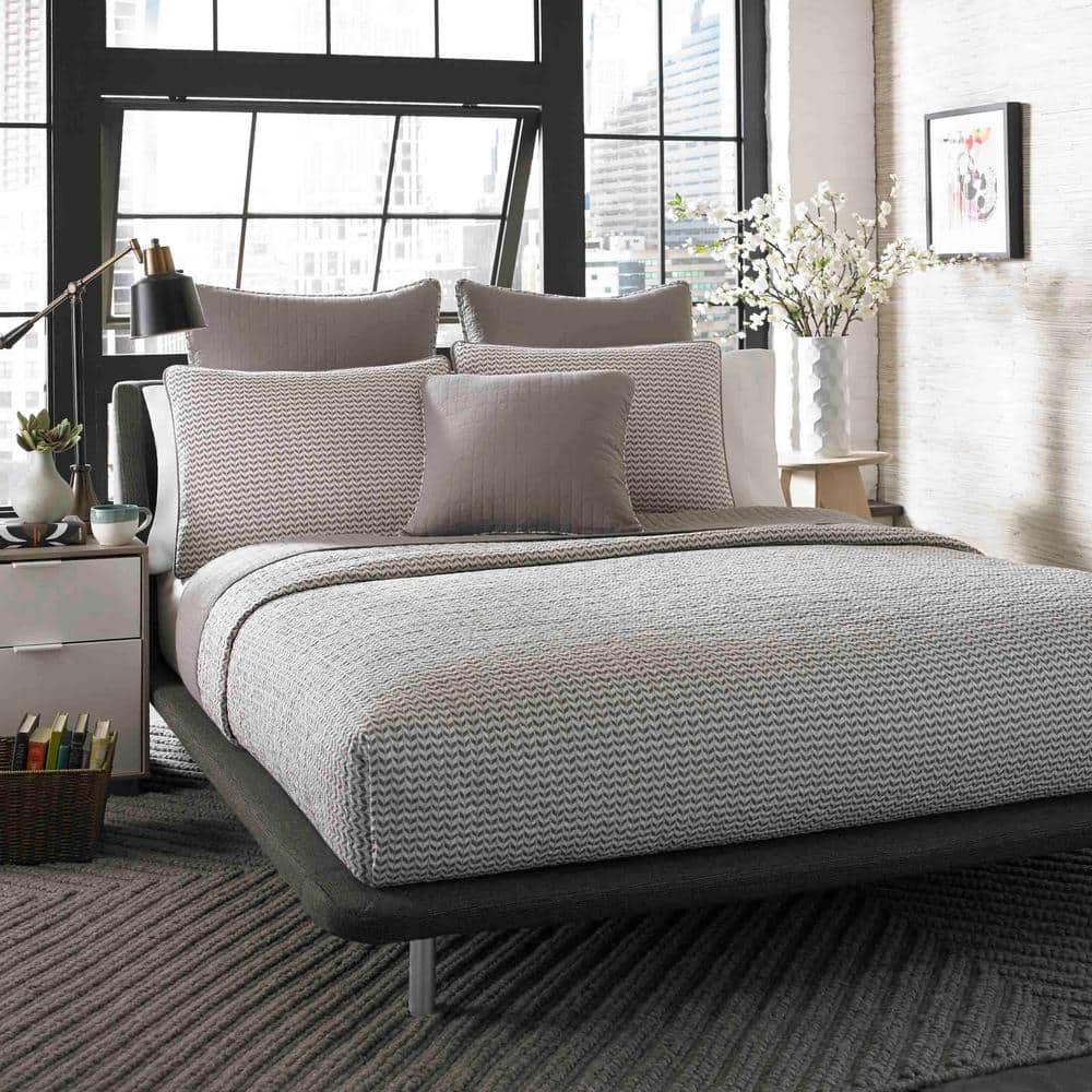 King Size Mink Cotton Reversible Quilt Set