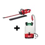 M18 18-Volt Lithium-Ion Cordless Switch Tank Backpack Pesticide Sprayer and FUEL Hedge Trimmer Combo Kit