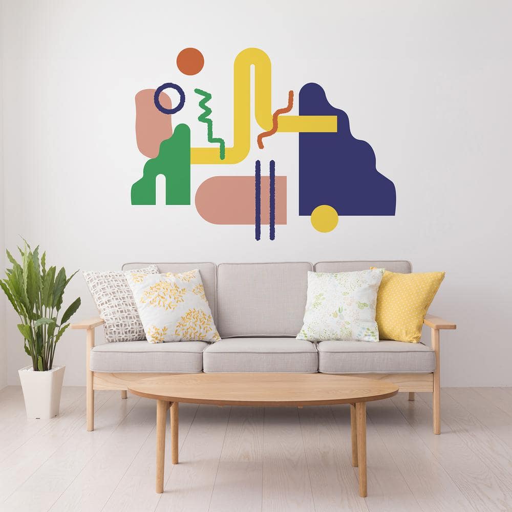 Vibrant Multicolor Modular Mural Peel and Stick Wall Decals