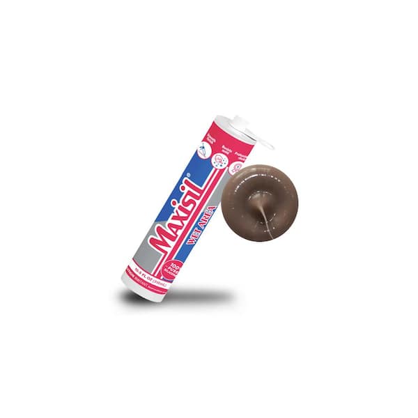 Maxisil 10.5 oz. Brown/Tan (Mocha) Standard Tube Kitchen and Bath Silicone Sealant Tube (Each)