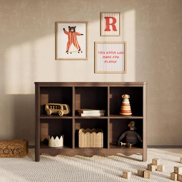 Casablanca 44.96 in. Wide Hazelnut 6-Shelves Transitional Bookcase