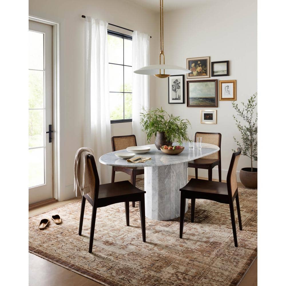 Sorrento Vintage Ivory Wool Blend 5'3" x 7'6" Area Rug