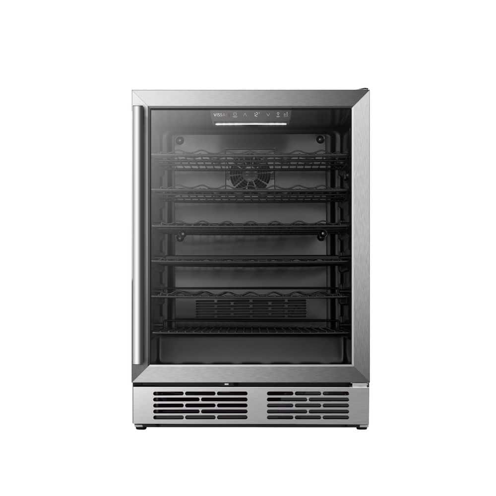 Vissani 23.4 in. Single Zone 54-Bottle / 164-Can Freestanding Wine