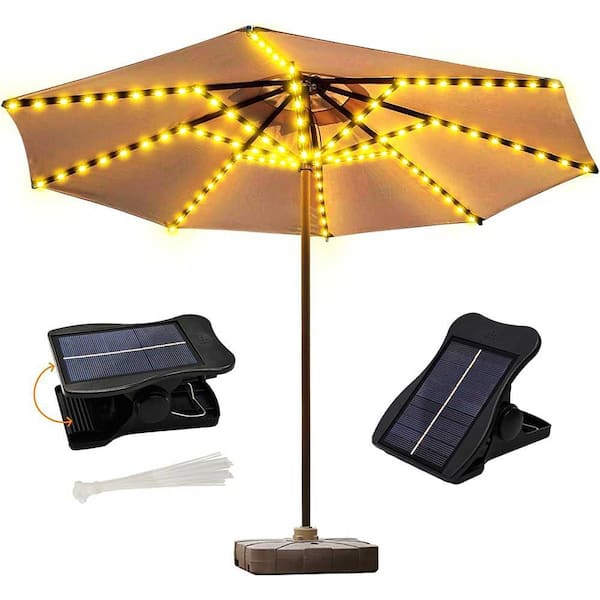 .N/A Solar-Powered Outdoor Umbrella Lights with 8 Modes, 112 LED, Waterproof