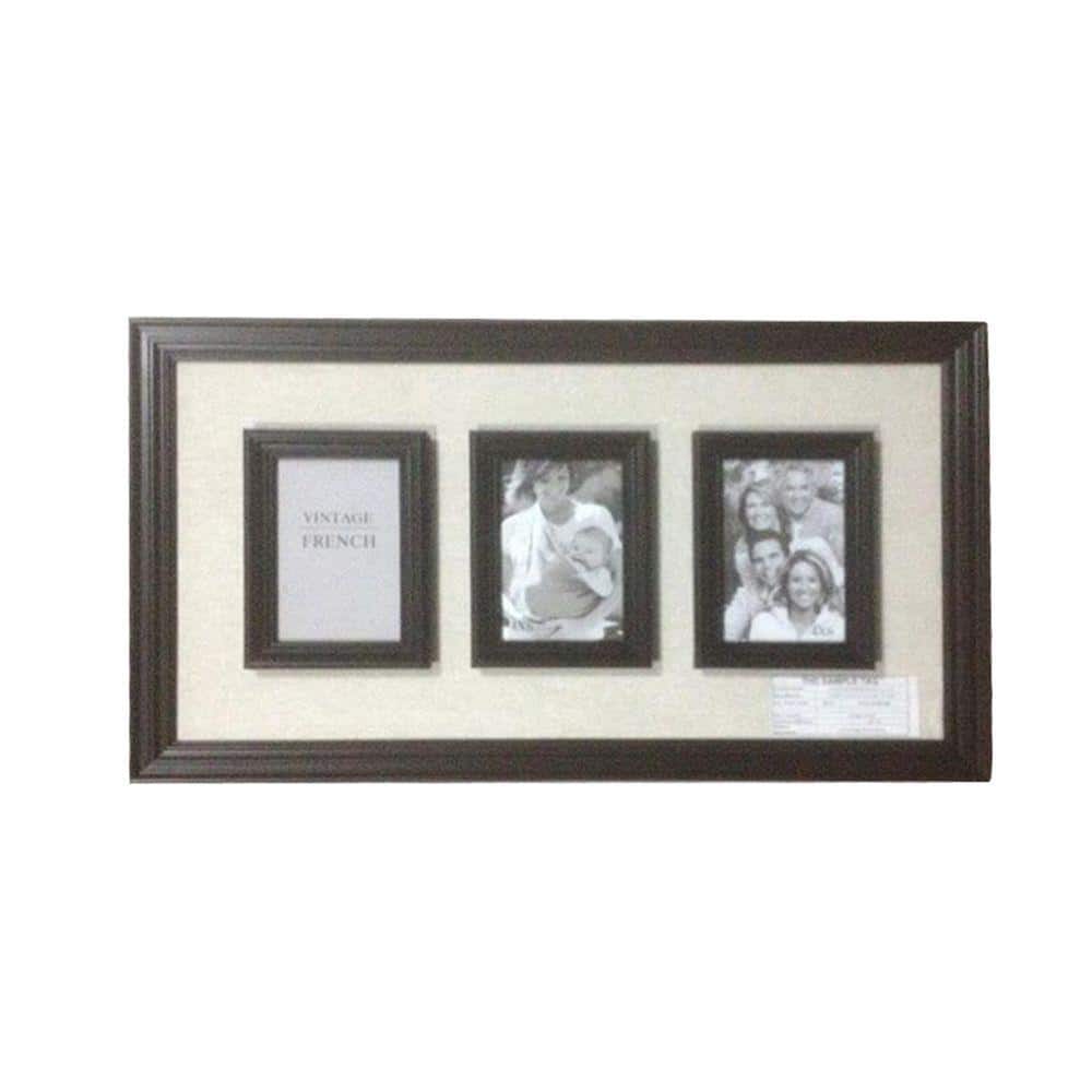 3-Opening 4 in. x 6 in. Collage Picture Frame