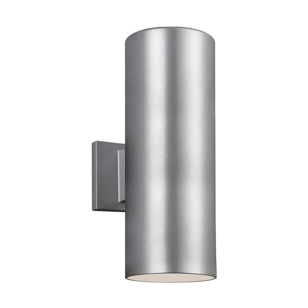Eco-Friendly Brushed Nickel Outdoor Wall Lantern with LED Lights