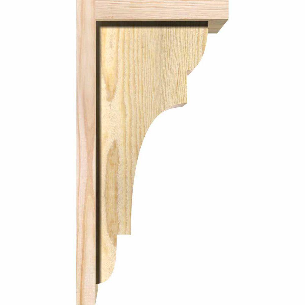 16" Rustic Douglas Fir Corbel with Backplate