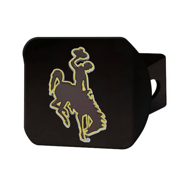 FANMATS NCAA University of Wyoming Color Emblem on Black Hitch Cover