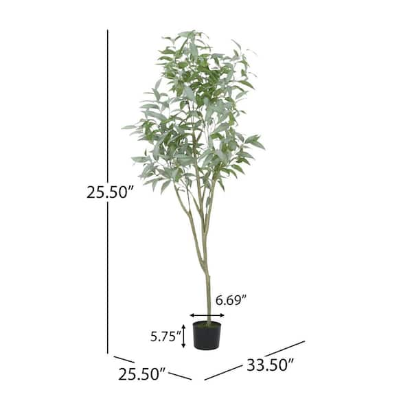 Noble House Monadnock 6 .5 ft. Artificial Eucalyptus Leaf Tree 109244 - The  Home Depot