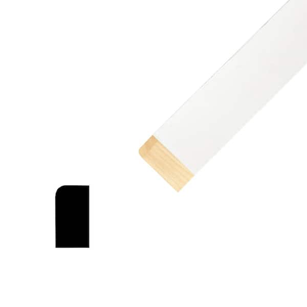 Alexandria Moulding WM881 7/16 in. D x 3/4 in. W Primed Finger-Jointed Pine Wood Base Shoe Moulding