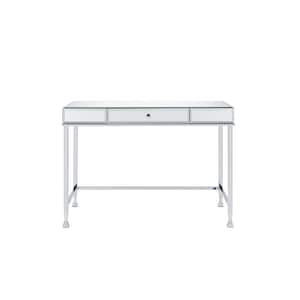 Canine 42 in. Mirrored and Chrome Writing Desk