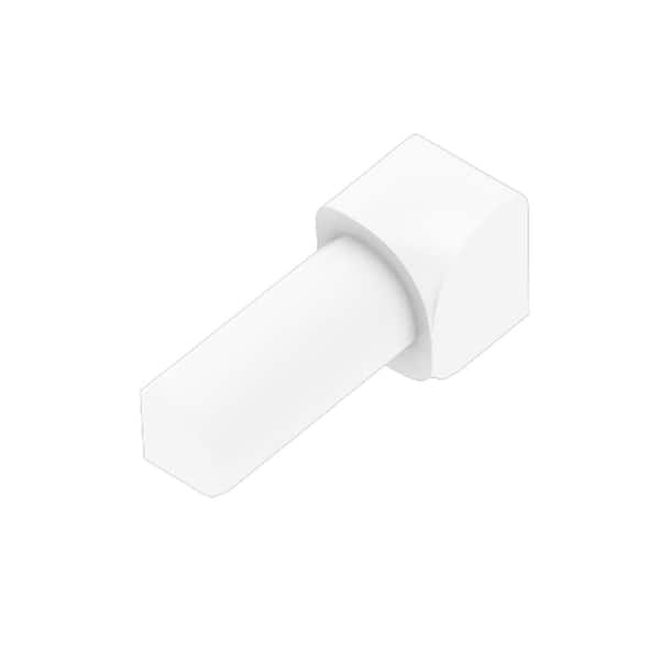 Schluter Rondec Bright White 7/16 in. x 1 in. PVC Tile Edging Trim 90 Degree Inside Corner