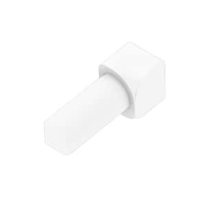 Rondec Bright White 1/2 in. x 1 in. PVC Tile Edging Trim 90 Degree Inside Corner