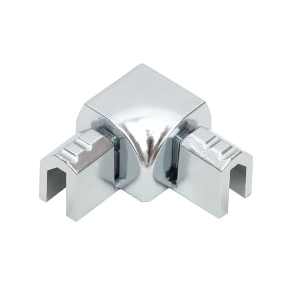 Chrome 3/8 in. Bullnose Inside Corner Tile Edging Trim, 2 Pack