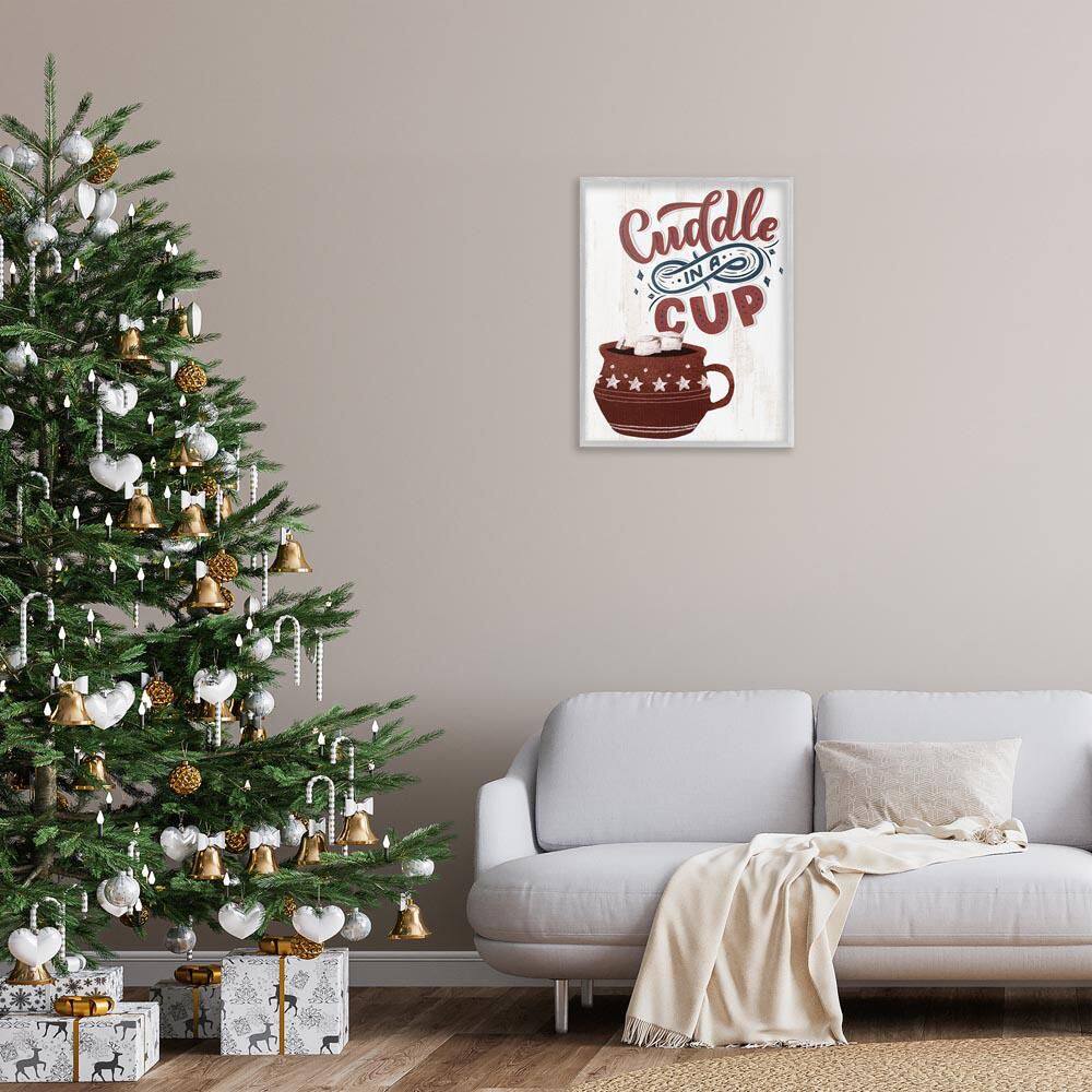 Cuddle in a Cup Cocoa by Kim Allen Gray Framed Typography Giclee Art Print 30 in. x 24 in. price history on PriceWatchPro