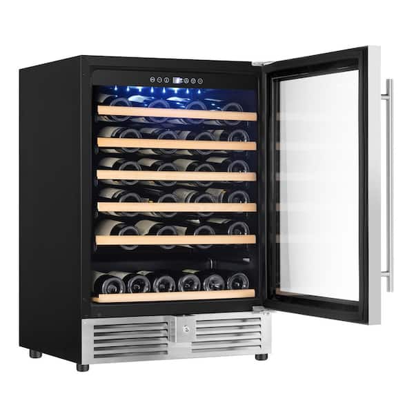 50 Bottle Wine Cooler, in Stainless Steel