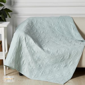 Washed Linen Spa Quilted Throw Blanket