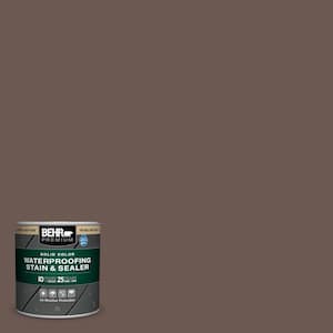 8 oz. #N180-7 Oiled Teak Solid Color Waterproofing Exterior Wood Stain and Sealer Sample