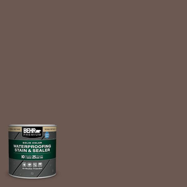 8 oz. #N180-7 Oiled Teak Solid Color Waterproofing Exterior Wood Stain and Sealer Sample