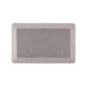 Mira Modern Heathered Grey 19.6 in. x 32 in. Anti Fatigue Kitchen Mat