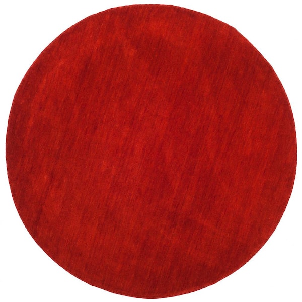 SAFAVIEH Himalaya Red 6 ft. x 6 ft. Round Gradient Solid Area Rug