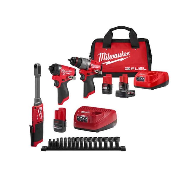 Milwaukee (3050-20) M12 FUEL INSIDER 12V Lithium-Ion Brushless Cordless 1/4 In. - 3/8 In. Extended Reach Box Ratchet (Tool-Only - Foto 2