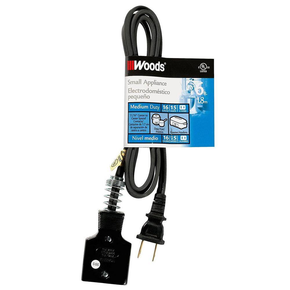 Woods 6 ft. 16/2 2Wire 290 HPN Appliance Power Cord 290 The Home Depot