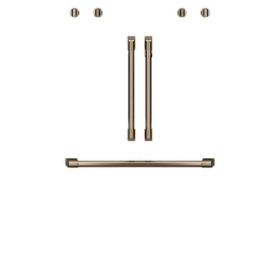 Double Convection Wall Oven Handle and Knob Kit in Brushed Bronze