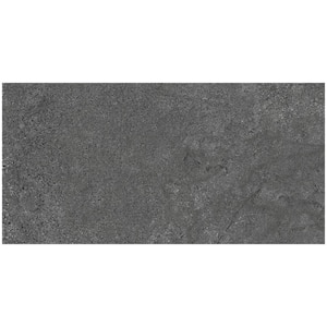 Italian Metalia Porcelain 12 in. x 24 in. x 9mm Flooring and Wall Tile - Black (7 PCS/Case, 14 sq. ft./Case)