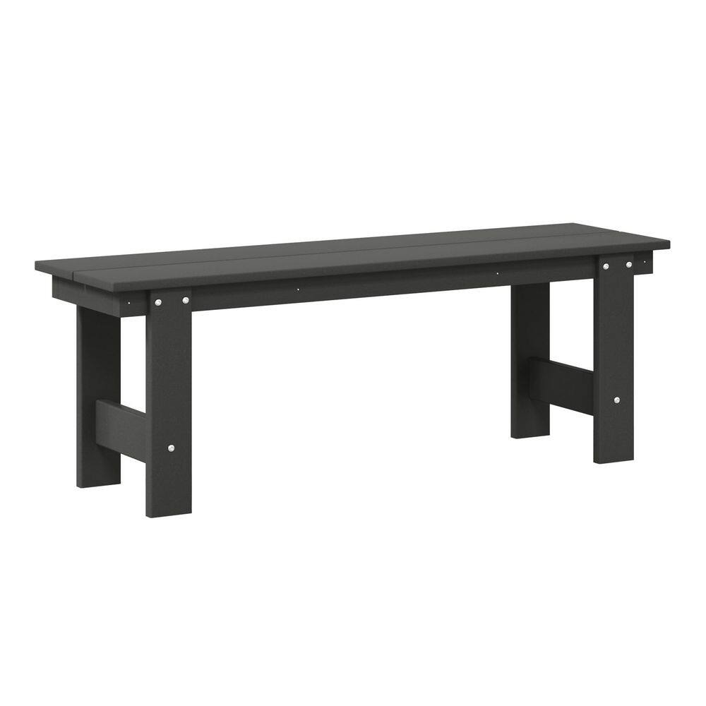 "Shoreside Outdoor Patio 48"" Plastic All Weather Porch Picnic Bench in Gray" price history on PriceWatchPro