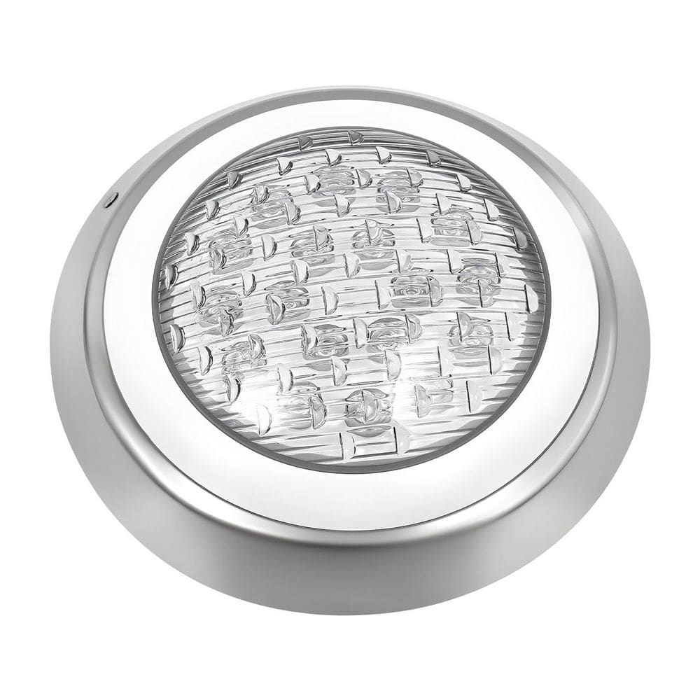 YIYIBYUS 11.8 in. Stainless Steel Swimming Pool Light in White LED