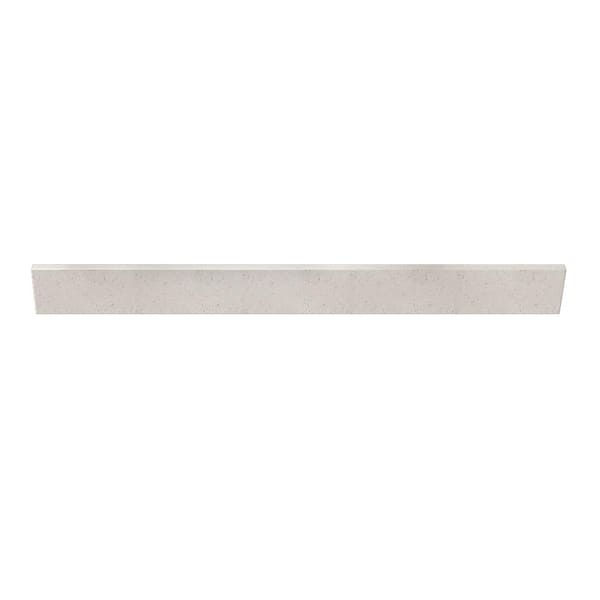 J COLLECTION 43 in. Cultured Marble Backsplash in Winter Snow