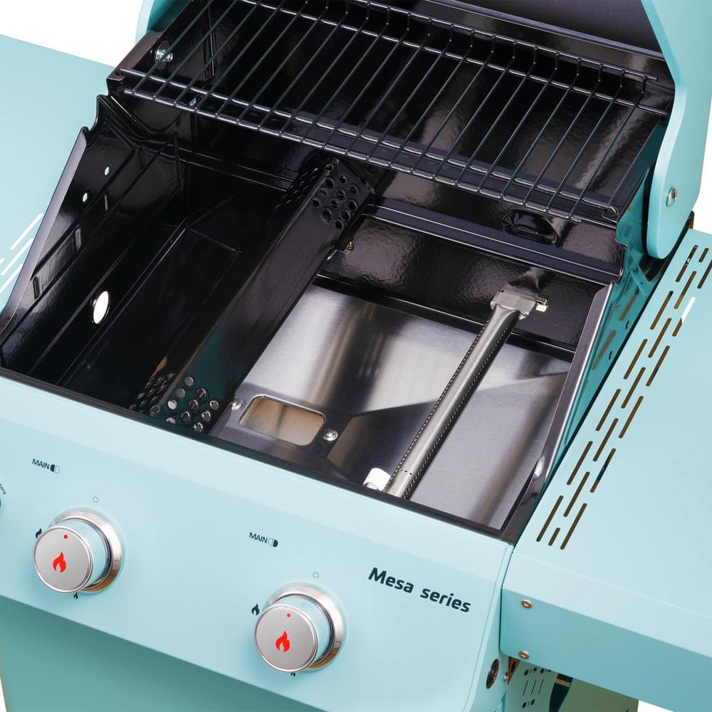 Mesa Jade Green 2-Burner Propane Gas Grill with LED Controls