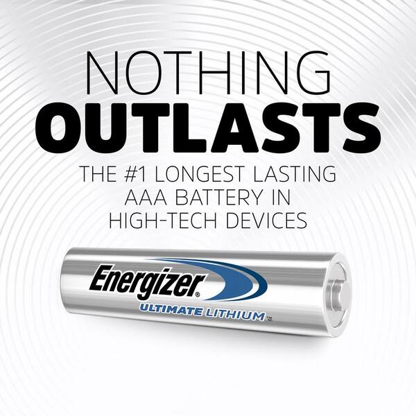 Energizer Ultimate Lithium AAA Batteries (12 Pack), Lithium Triple A Batteries L92SBP-12 The Home Depot