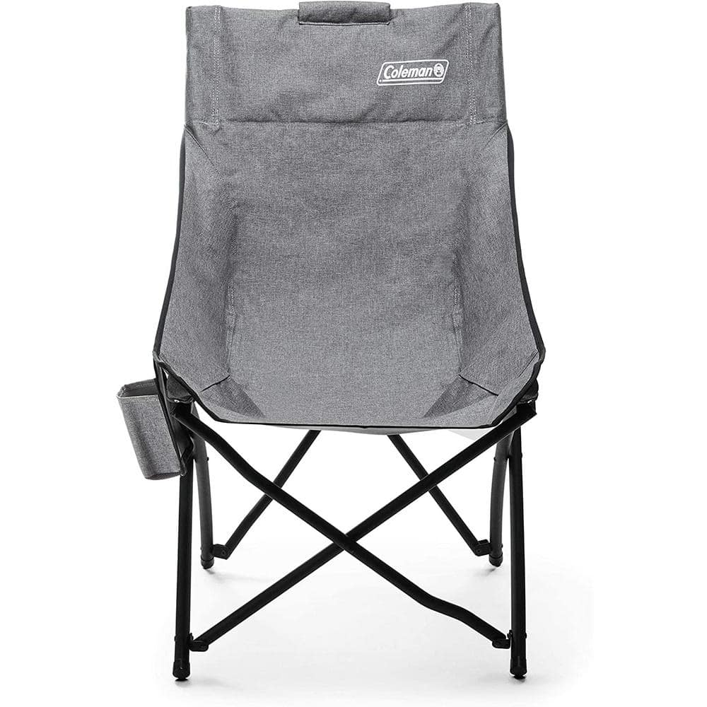 Streamlined Outdoor Bucket Chair with Steel Frame and Oversized Cupholder