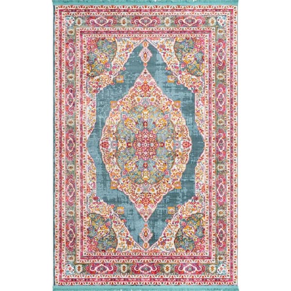 Unique Loom Baracoa Regla Turquoise 6' 0 x 9' 0 Area Rug