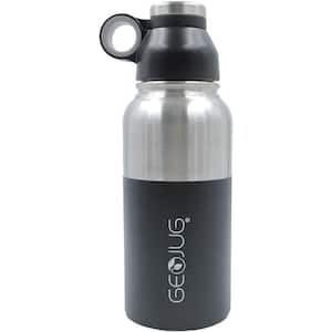 Geojug 32 oz. Black Stainless Steel Vacuum-Insulated Water Bottle