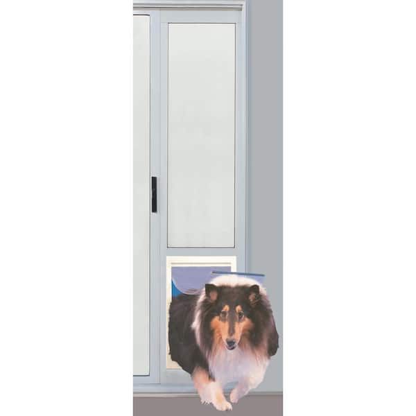 White Pet and Dog Patio Door Insert 