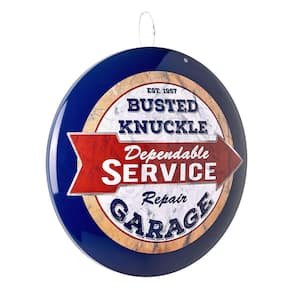 American Art Decor Dome Shaped Metal Wall Art Sign-Bar, Mancave, Garage ...