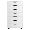 Winsome Wood Halifax White 7 Drawer Storage Cabinet 10792