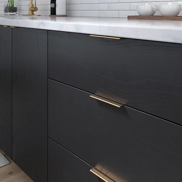 Lincoln Collection 5-1/16 in. (128 mm) Modern Satin Gold Cabinet Egde Pull