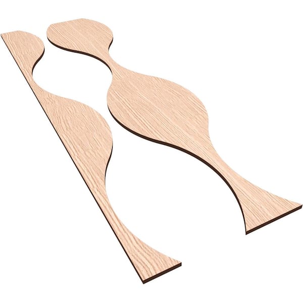 Ekena Millwork Ozark 47 in. H x 0.375 in. W Slatwall Panels in Red Oak 9-Pack