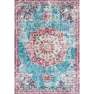 Leola Vintage Medallion Multi 5 ft. x 8 ft. Area Rug